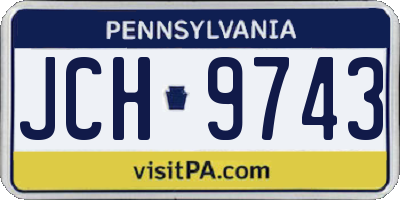 PA license plate JCH9743