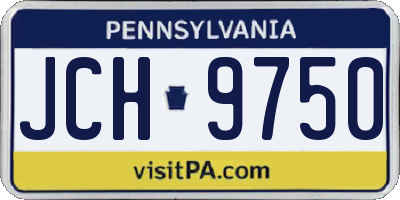 PA license plate JCH9750