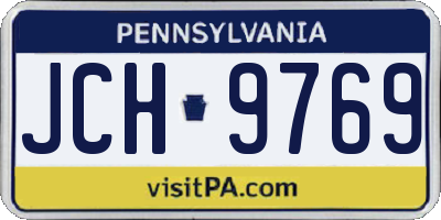 PA license plate JCH9769