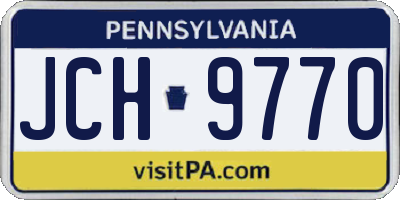 PA license plate JCH9770