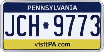 PA license plate JCH9773