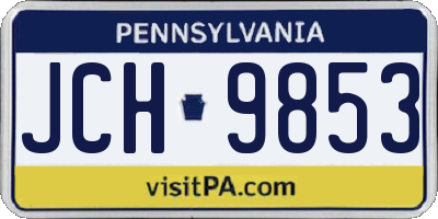 PA license plate JCH9853