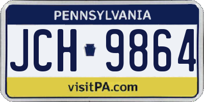 PA license plate JCH9864