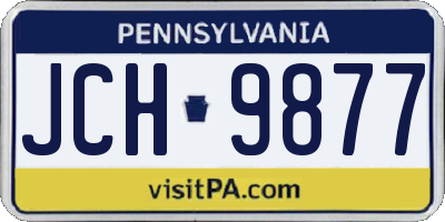 PA license plate JCH9877