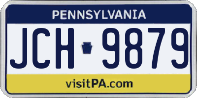 PA license plate JCH9879