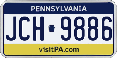 PA license plate JCH9886