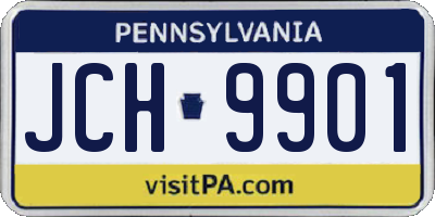 PA license plate JCH9901