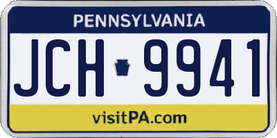 PA license plate JCH9941