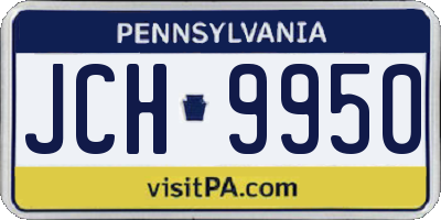 PA license plate JCH9950