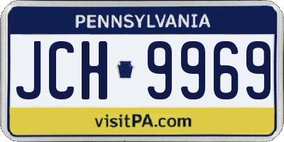 PA license plate JCH9969