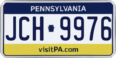 PA license plate JCH9976
