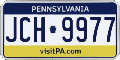 PA license plate JCH9977
