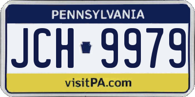 PA license plate JCH9979
