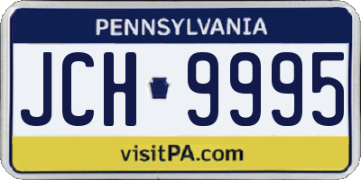PA license plate JCH9995