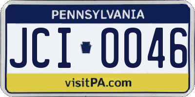 PA license plate JCI0046
