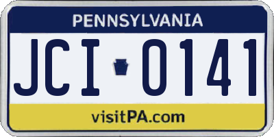 PA license plate JCI0141