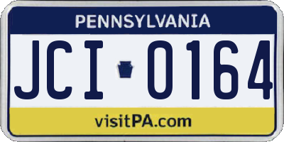 PA license plate JCI0164