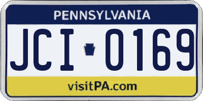 PA license plate JCI0169