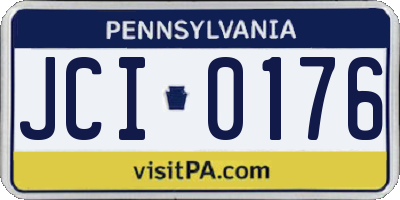 PA license plate JCI0176