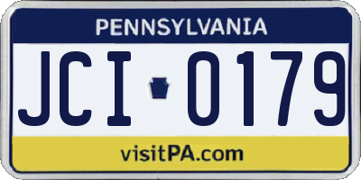 PA license plate JCI0179