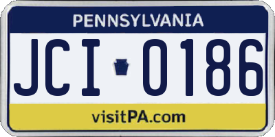 PA license plate JCI0186