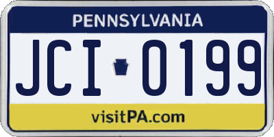 PA license plate JCI0199