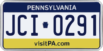 PA license plate JCI0291
