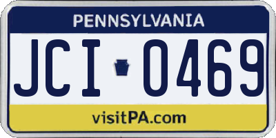 PA license plate JCI0469