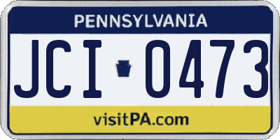 PA license plate JCI0473
