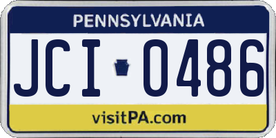 PA license plate JCI0486