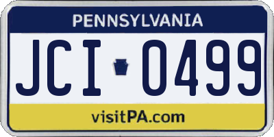 PA license plate JCI0499