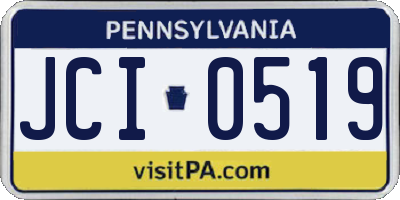 PA license plate JCI0519