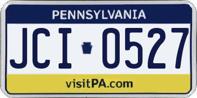 PA license plate JCI0527