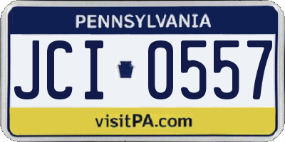 PA license plate JCI0557