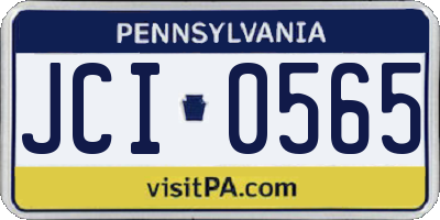 PA license plate JCI0565