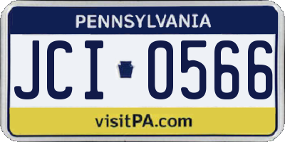 PA license plate JCI0566