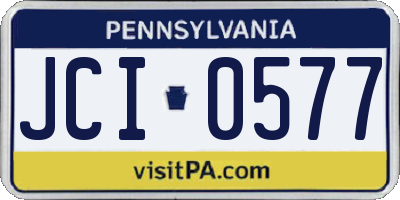 PA license plate JCI0577