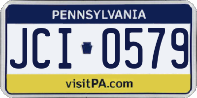 PA license plate JCI0579