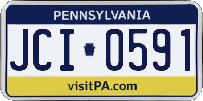 PA license plate JCI0591