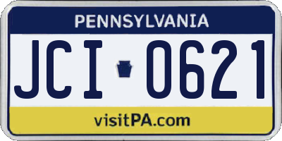 PA license plate JCI0621