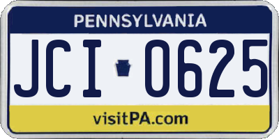 PA license plate JCI0625