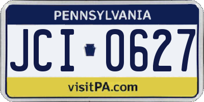 PA license plate JCI0627