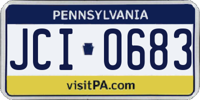 PA license plate JCI0683