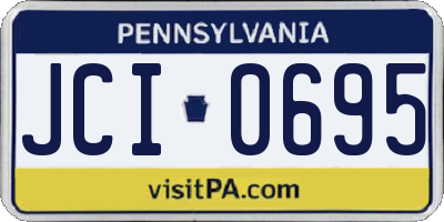 PA license plate JCI0695