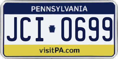 PA license plate JCI0699