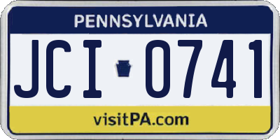 PA license plate JCI0741