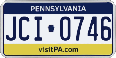 PA license plate JCI0746