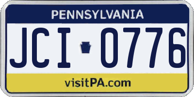 PA license plate JCI0776