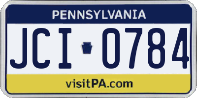 PA license plate JCI0784