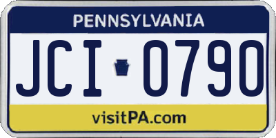 PA license plate JCI0790